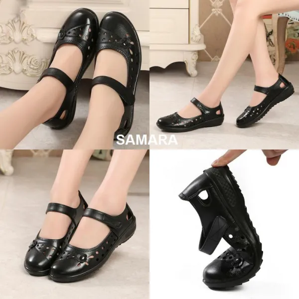 Qterra 특허브랜드 P190415285 여자샌들 샌달 플랫 효도화 소프트 로우힐