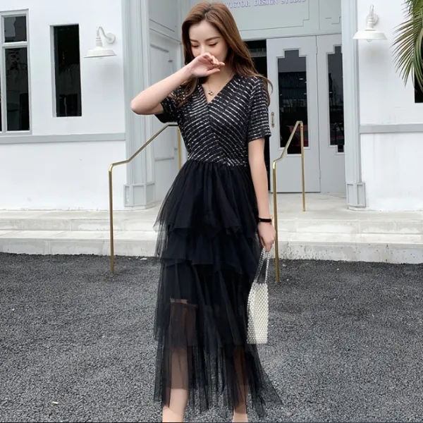 더클래식 Crss074.블링블링 메탈 캉캉 롱원피스