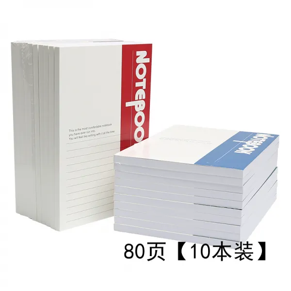 필기장 A5필기장 문구책 열 권 연면 베껴 메모장 일기장 비즈니스 워크숍 노트 80 쪽
