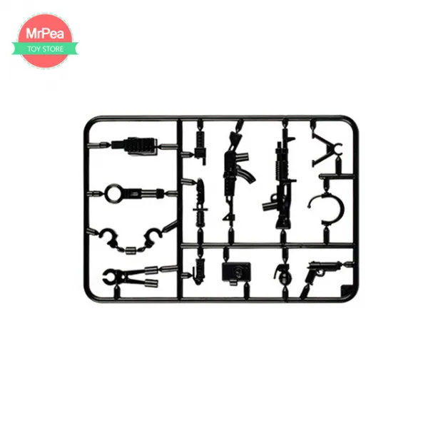 해외직구 군용 스와트 경찰총 건물 블록 쌓기 MOC 무기 도시 경찰서 느릿느릿 군용 시리즈 zk30, Red