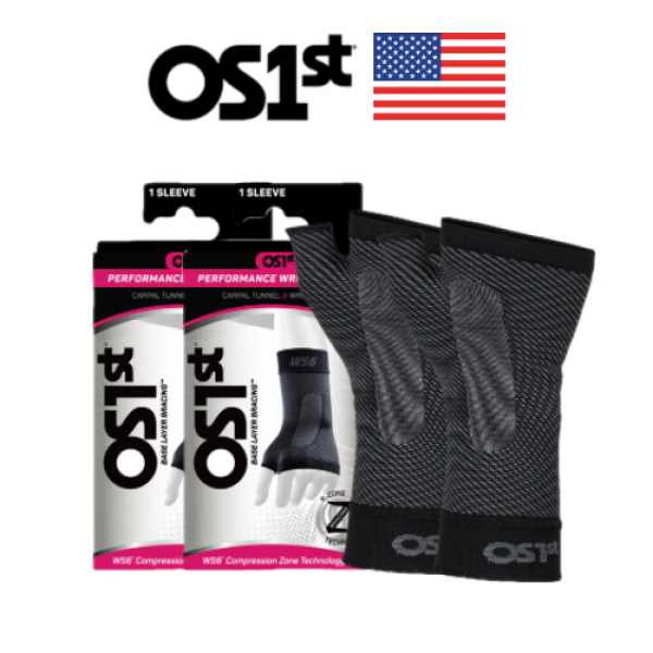[OS1st] 미국 최초 특허 받은 정형외과용 인체공학적 손목 보호대 아마존 인기 상품 (1매입*2개)