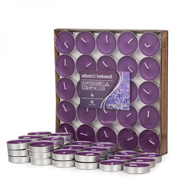 신형 가정 용 퍼 플 라 벤 더 香薰 촛불 보라색 무연 작 은 焟 촉광 에 냄새 가 향 스 모 크 향 랍 촉광 2 시간 50 만 담 아