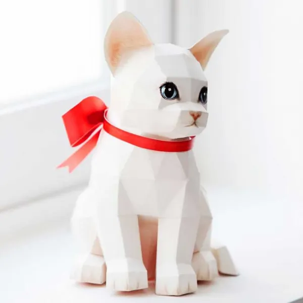 B-MY산링 유아동용품류_귀여운 고양이 DIY 페이퍼 토이 만들기 종이 공예_어린이잡화용품류 etc., 본상품선택