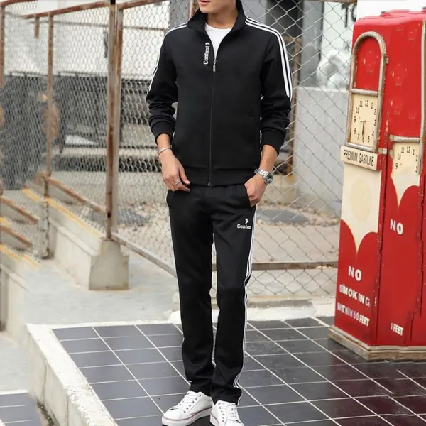 Kirahosi 봄 가을 유니크 남자 트레이닝복 세트 츄리닝 상하의 바지 운동복 17 Vv2271