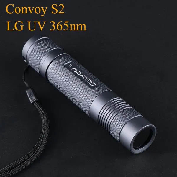 호송 S2 손전등 LG UV 365nm EDC 토치 UV 라이트 그레이 Linterna LED Lanterna 자외선 자외선 램프 18650, 01 CHINA_02 No battery