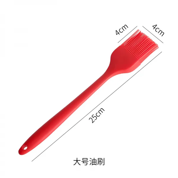 만물상회 키친툴세트 실리콘 오일 내열 주방 큐 가정용 스몰자 기름을 칠함 솔질함 라우빙 베이킹 공구모음, 큰사이즈 라지 레드 （ 1개 후크 ）