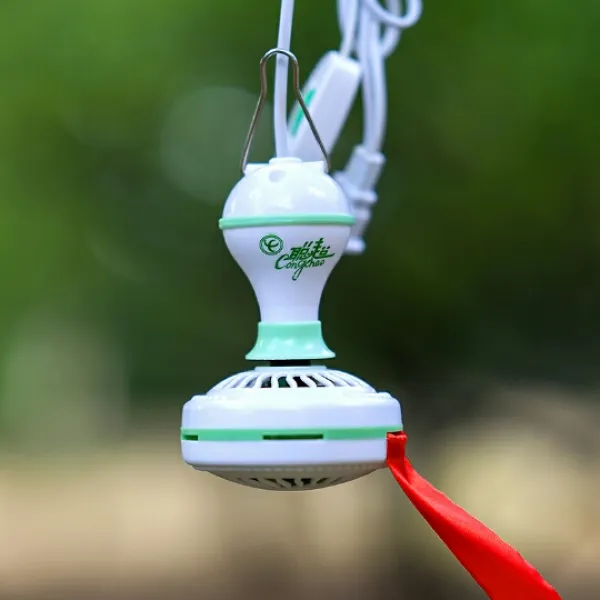 숙식점 선풍기 220v 회전 작은 부채 모기퇴치기 바람 파리 식당상용, 화이트그린 색4베이지 실크밴드 51철