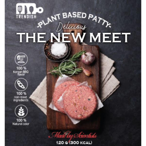 트렌디쉬 더뉴밋 The new meet 120g 채식 베지패티 VEGAN 단백질패티 대체육, 30개