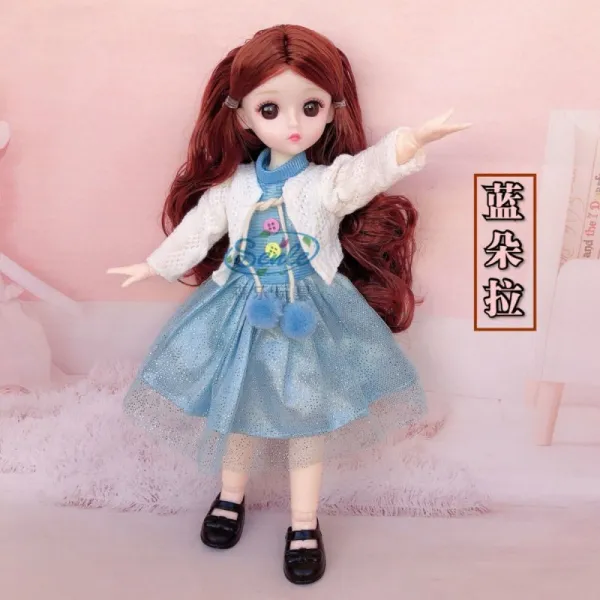 맹아 30 센치 이몬스 공주 3D 진짜 눈 21 관절 6부 BJD 인싸템, 블루 도라 그림참조 전체 인형  20  （선물