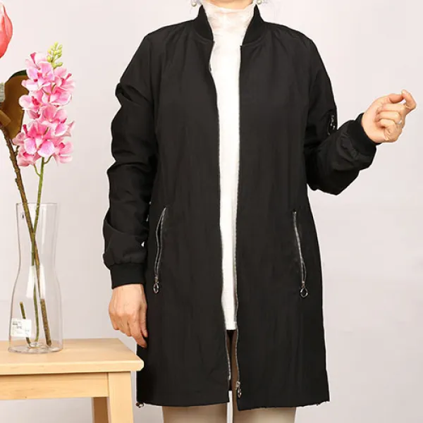 노브패리스 미시옷 엄마옷 Ymd캐쥬얼기본항공점퍼 66~140사이즈 맞춤제작 간절기 봄 가을자켓 큰아우터 여성큰옷 미시 할머니 중년 시니어 어르신 젊은층 데일리룩 가벼운 기본 국내생산 빅사이즈 점퍼