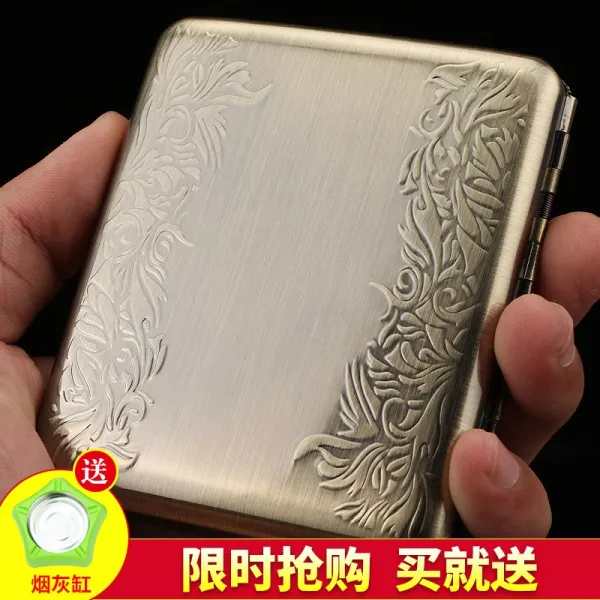 담배케이스 고급 20개 초슬림 부귀 번화 개성적인 야외 휴대용 압력저항 습기방지 덮개형