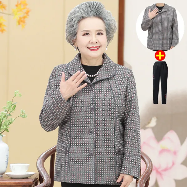 노멜스토어 싱글코트룩 중년 노년 여성 할머니 카라넥 봄가을 겨울 60 70 80세 엄마 시어머니 노인 옷