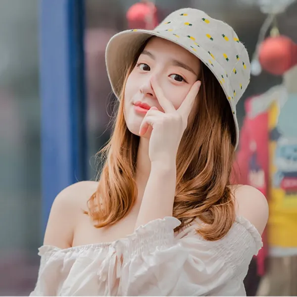 랑열 봄 여름 가을 차양모 걸치기는 어부모자를 접을 때 가장 잘 어울리는 차양모 LPMZ183151 파인애플 베이지