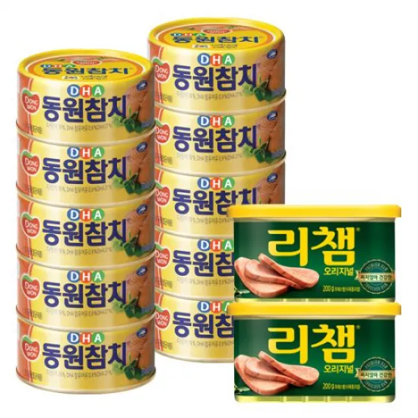 [동원] DHA참치 100g*10캔+리챔 200g*2캔, 1개