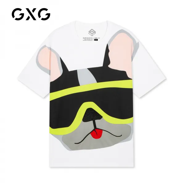 GXG 남성 반팔 T 셔츠 남성 2020 여름 뜨거운 판매 남성 캐주얼 화이트 커플 옷 조수 브랜드 트렌드 동정심, 하얀