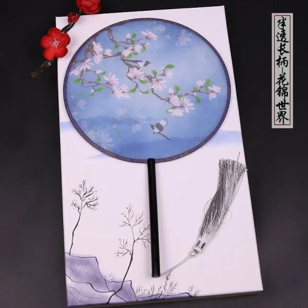 반투과 명 액세서리 양면 수놓다 여성 무용단 고대 장식 플라워 프린트 블랙 손잡이치 알프스프라자축하화환 홀