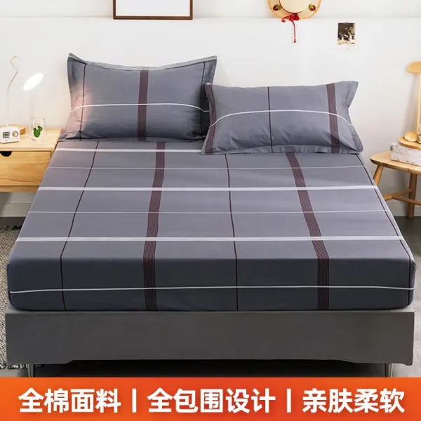 순면 코튼 단건 침대커버 먼지 매트리스 해몽함 생각하다 논슬립 미끄럼방지 고정 풀패딩 풀팩토리, 논 두렁길