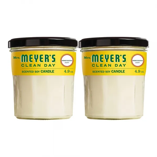 미세스 메이어스 클린데이 Mrs. Meyers Clean Day Soy Candle Honeysuckle 캔들 허니써클 4.9oz(138g) 2팩