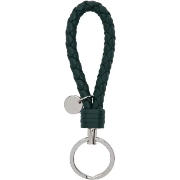 Bottega Veneta Blue Intrecciato Loop Keychain 610123396