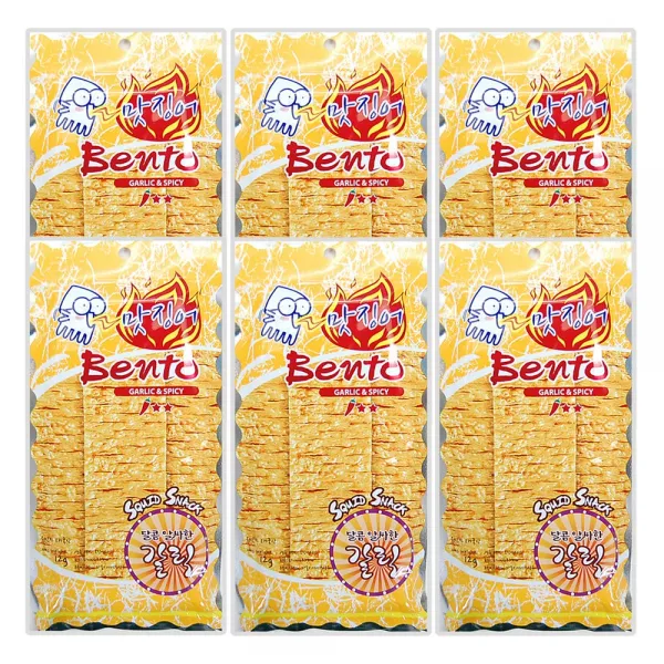 벤토 맛징어 갈릭앤스파이시 12g x 6개 쥐포 어포, 1세트