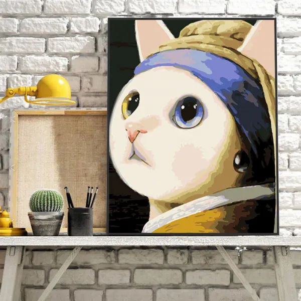러블리 현우 수빈 Diy 명화그림 디지털 아우성 치다 뚱뚱한 모나리자 Cos 모델 라이크 쿠소 도달 오리 색칠함 인테리림 We164855 원료 _그림붓 _부품 （클래식 ）