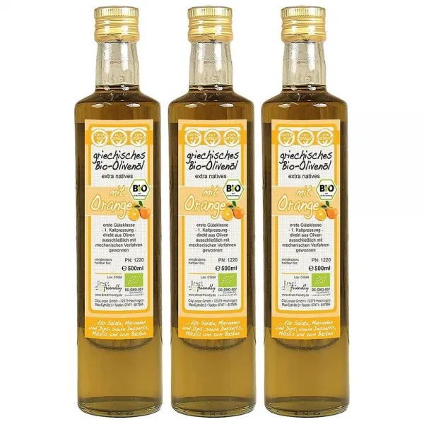 독일직구 자연유래 오렌지를 사용한 직접적이고 친근한 자연유래 올리브 오일(3 x 500ml), 수량