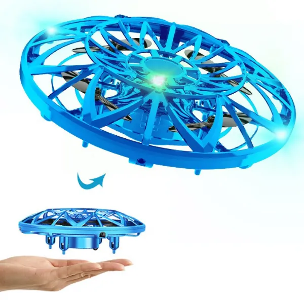 미확인비행체 ufo (인공지능 ufo) ufo (인공지능 감응비행체) 부착 완구 충전 내지타격기 아동용 완구 남자아이 떨림 청색 [지능, 단일상품
