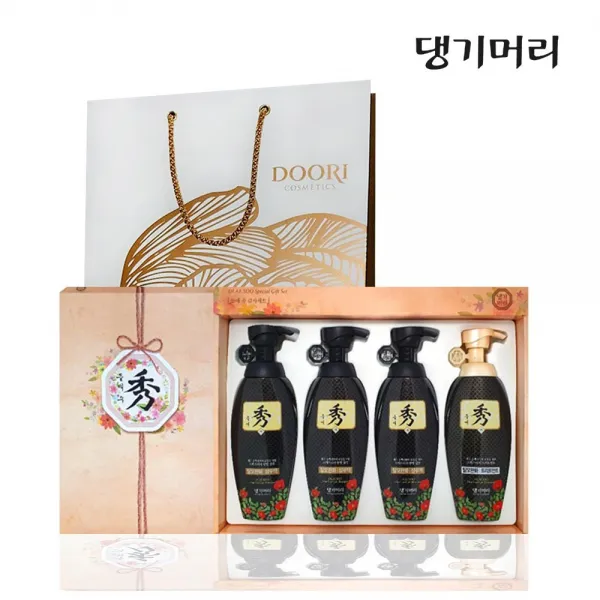 [설 선물] 댕기머리 들애 수 한방 두피 샴푸 설 선물세트, 1세트, 1600ml