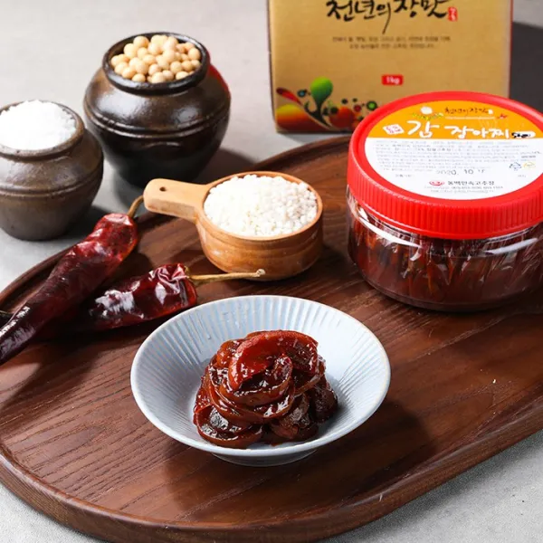 전북 순창 동백 민속고추장 감 장아찌 1kg 단일상품