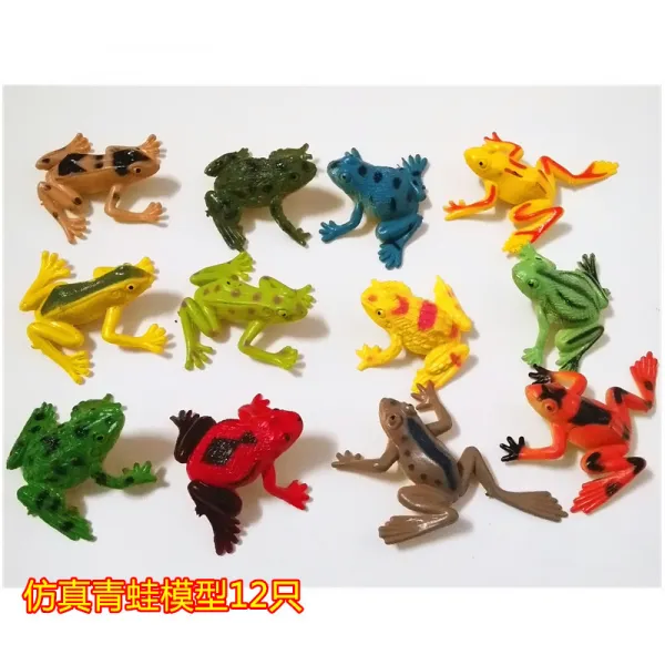 강아지피규어 모방 애벌레 모형 장난감 장식 소품 Pier짖궂은장난 T06 8개 작은 곤충 T01 12개 개구리