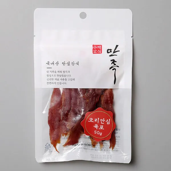 50g 수제간식 오리안심육포 애견 만족, 기본 c412