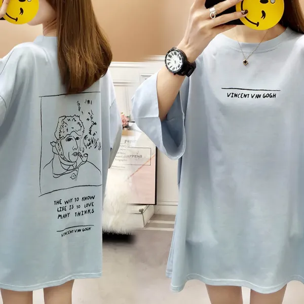 SIMKUNG 심쿵패션 빅사이즈 오버핏 심플 레터링 프린트 반팔 티셔츠