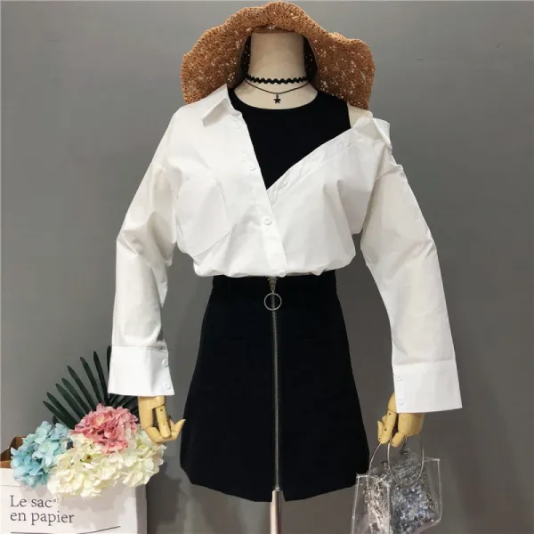 쇼핑하자 오프숄더 여성 긴팔 루즈 섹시 티 셔츠 오프숄더ca14 오프숄더ca14 573860671963_n8v1