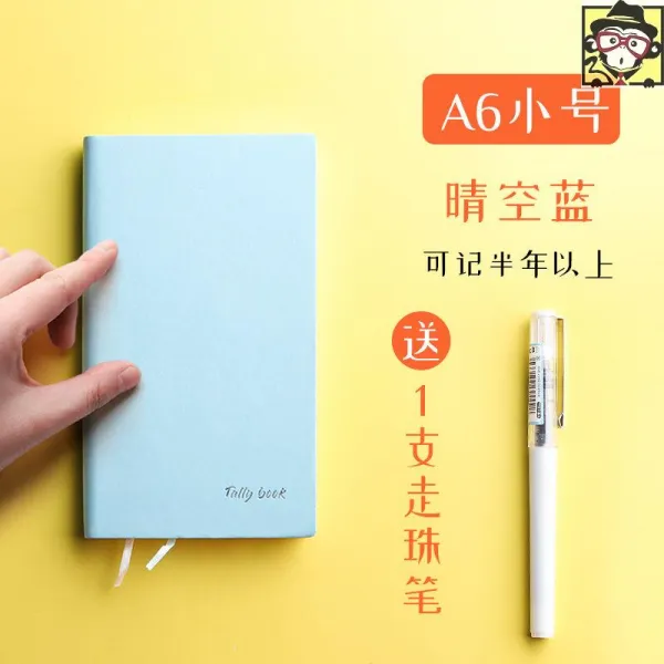 가계부 수첩 명세분류장 장사 일기 장부 가정 재태크 국다용도 흐르는물 수입과지출 스몰사이즈 휴대용, T03-A6/1권/셀룰리안블루(가능기억 반년 이상)3