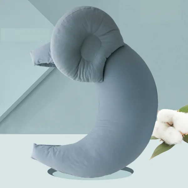 뉴타임즈3 임산부바디필로우 모유 베개 수유 임산부 산욕기 조림 베개 가로베개 아기를 안고 젖받이 모유 쿠션 쿠션 QH29 A23, 연블루