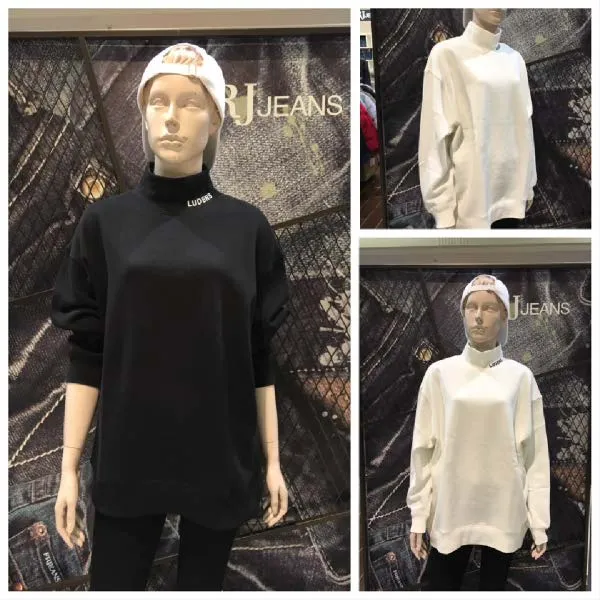 [현대백화점]J.FRJ Jeans(에프알제이)F94F-TS529A 여성 루즈핏 반하이넥 기모 맨투맨티셔츠