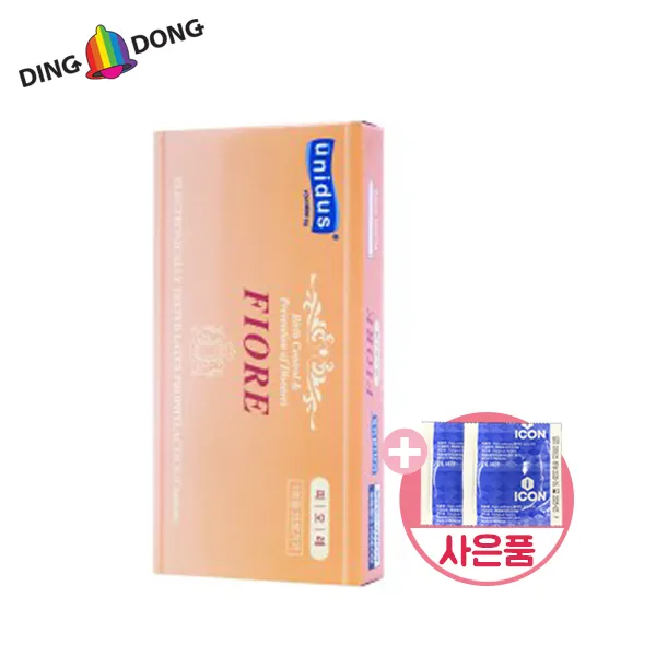 [딩동] 유니더스 피오레 리얼핏 10P + 2020 천연라텍스 콘돔 2p 증정, 1box 10P
