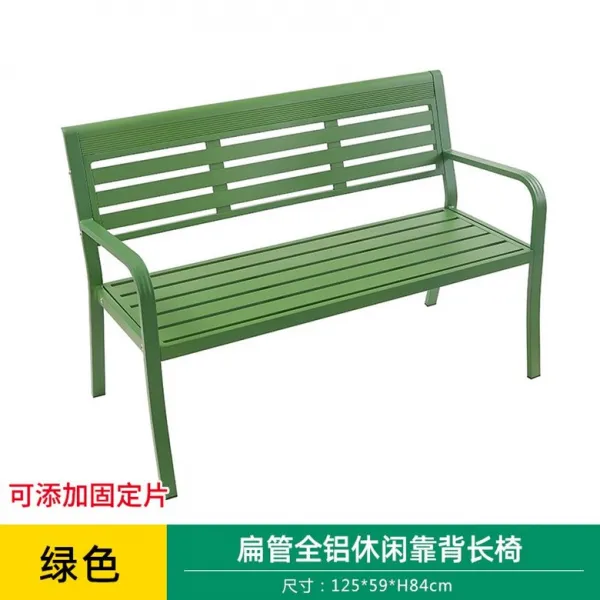 원목 야외벤치 원목테이블 조립식 카페 의자 철제 정류장 공원 정원 나무 테라스 베란다 실외, 그린