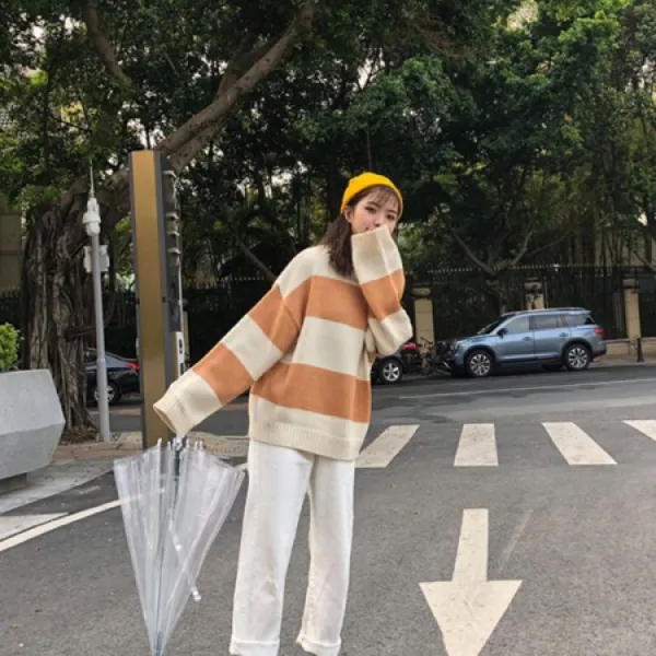 바른몰 여성 겨울 라운드넥 스웨터