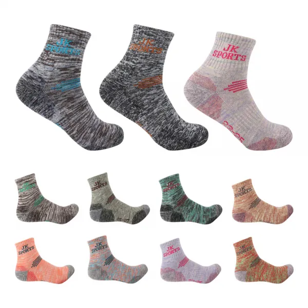 Jksports 국산 남여 3중바닥 두툼한 멀티 쿠션스포츠 등산양말 단목 5켤레 색상골고루 랜덤 