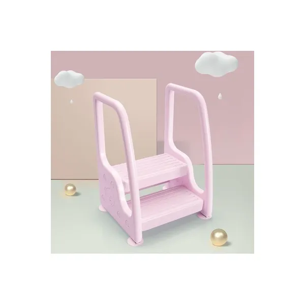 유아 화장실 유치원 어린이집 발디딤대 미끄럼방지 안전 가드계단 인디핑크