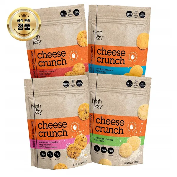 HighKey Snacks Cheese Crunch Cheese & Egg White High Protein Cheese 치즈&달걀 흰자 고단백, 1개