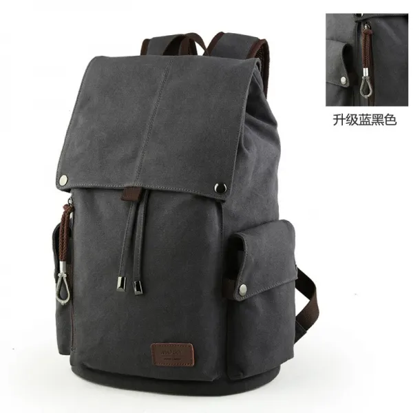유럽 역 남자 가방 한국어 복고풍 캔버스 캐주얼 배낭 대용량 패션 여행 학교 가방 컴퓨터 가방