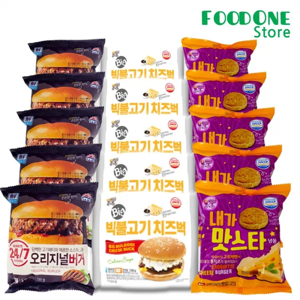 [푸드원스토어] 맛스타 5 + 오리지널버거 5 + 빅불고기버거 5 매점 PC방 인기 학교 햄버거, 15개