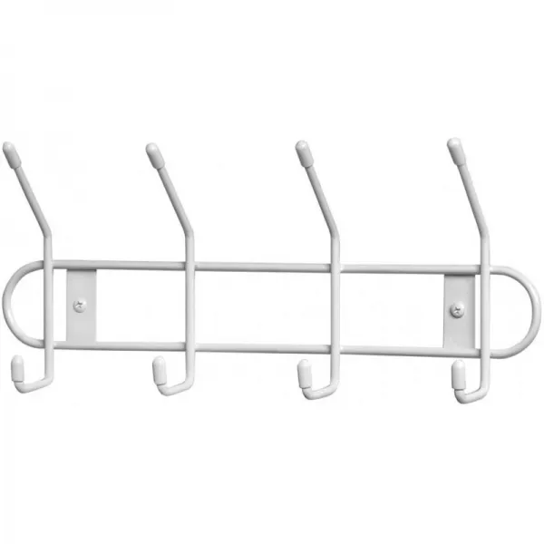 스펙트럼 다양화 4개 장착형 이중 후크 견고한 철벽 스토리지 고무 단부가 있는 코트 랙 옷장 & 1 단일옵션