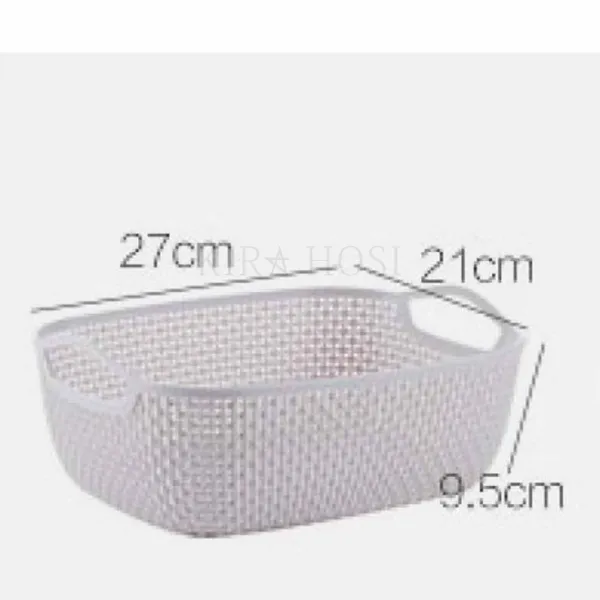 Kirahosi 해랑 6 라탄 바구니 욕실 수납 광주리 간식 잡동사니 바스켓 5 Blrcxdx 1833그레이