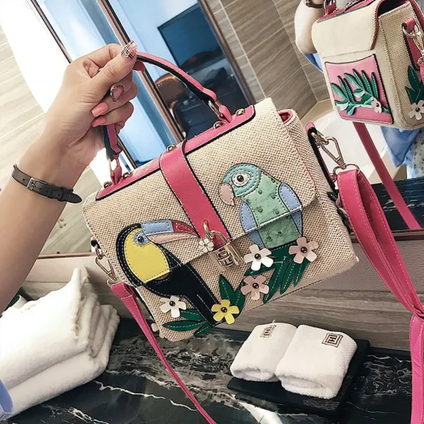 위파인더 Bags 오메가 패션백 뉴디렉션 자수짚파우치백 개성일견사