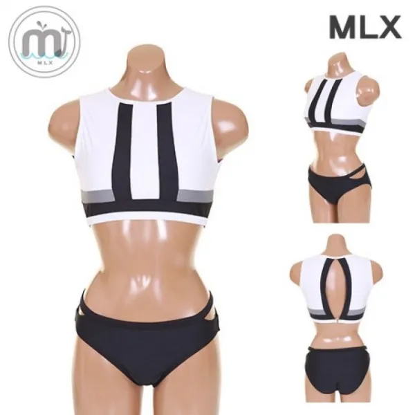 메이로즈 (MLX) 여자 비치웨어 배색컬러 비키니 수영복-DM_365 수영복