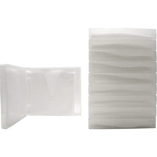 (10) Clear 12-Disc Capacity CD DVD 2-Ring Album Wallet Book #CDBR2412CL Square D