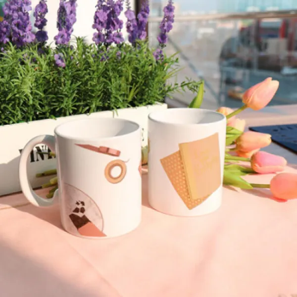 아트박스/꾸밈 Tb076 디자인머그컵2p 책상위 본품